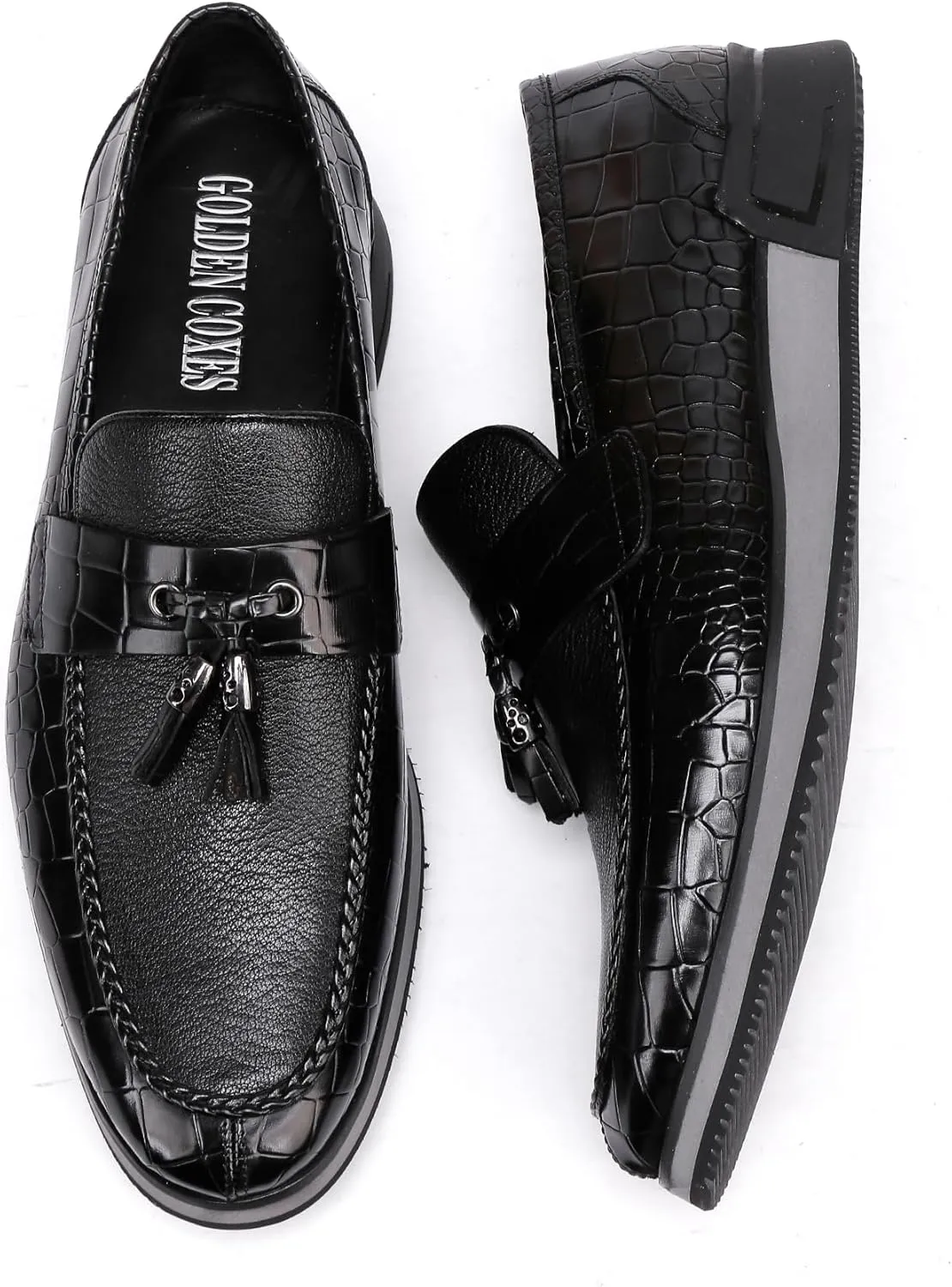 Casual Men's Dress Sneakers Shoes, Fashion Business Loafer Classic Leather Dress Shoes for Mens