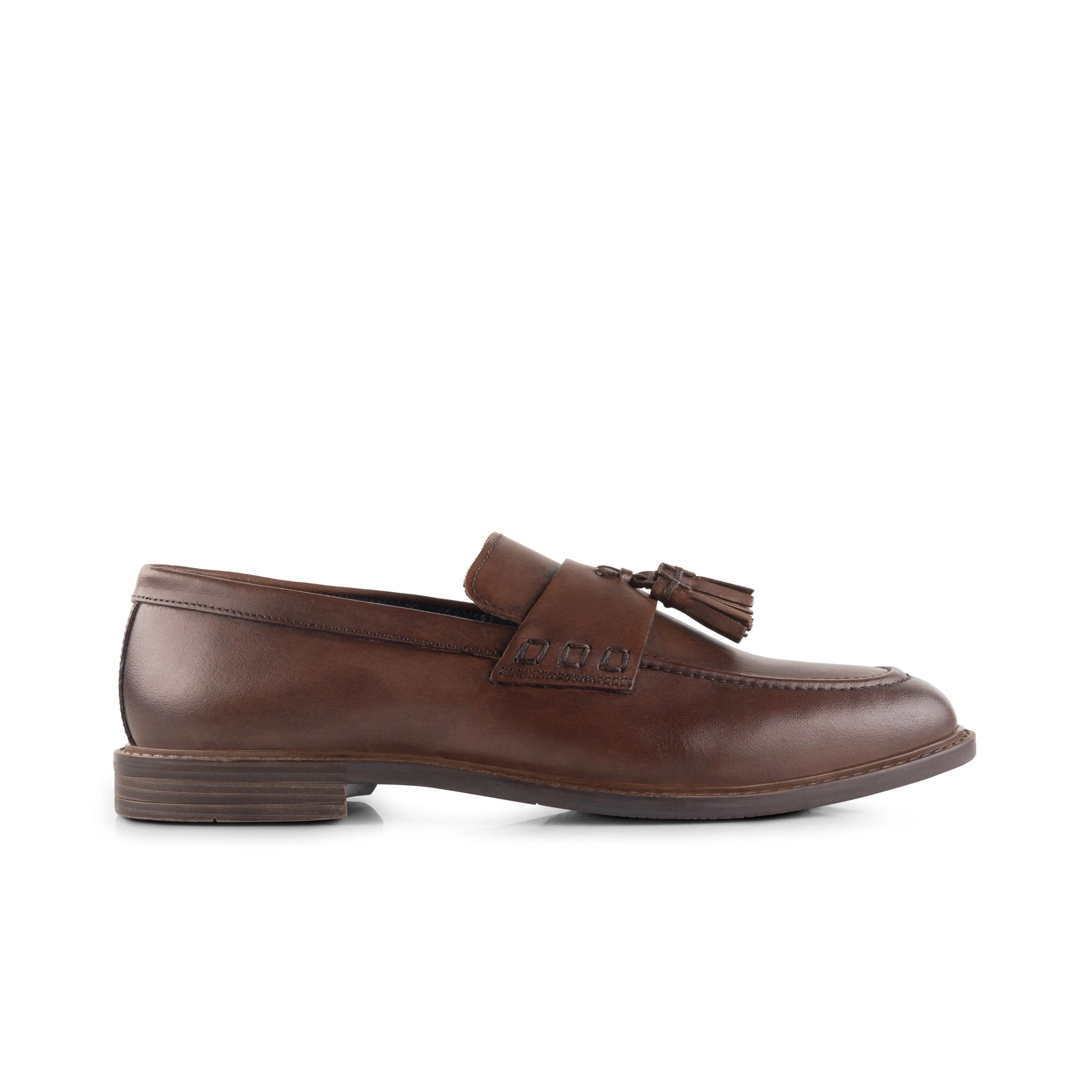 Charleston Leather Tassel Loafers - Brown