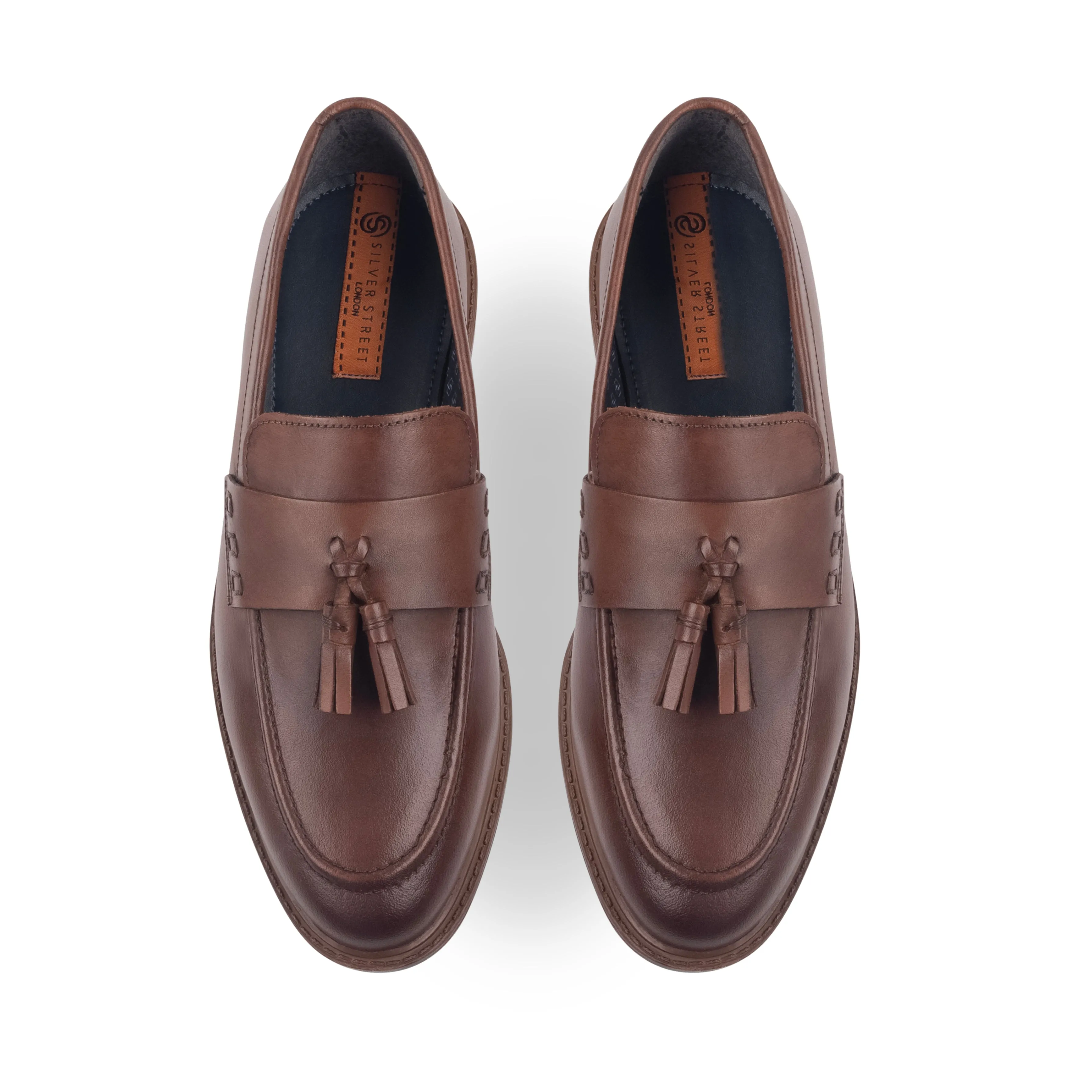 Charleston Leather Tassel Loafers - Brown