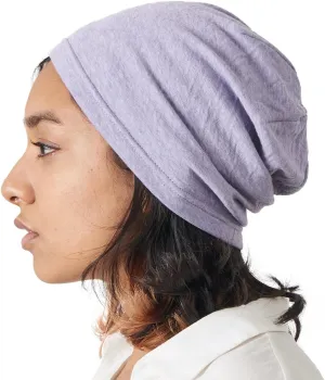 CHARM Womens Organic Cotton Beanie Hat - Mens Slouchy Beanie Made in Japan Chemo Hat