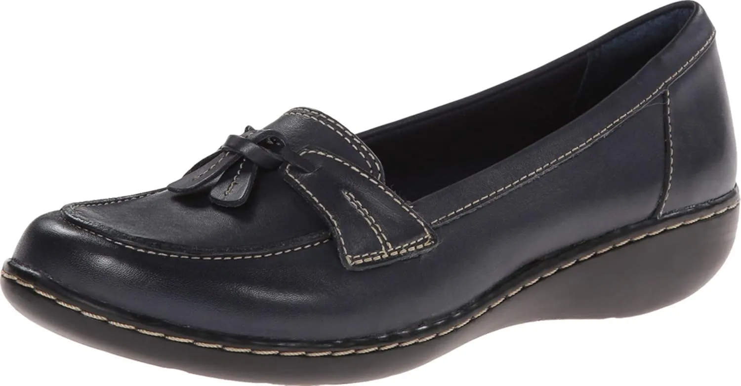 Clarks Unisex Ashland Bubble Slip-On Loafer, Navy, 0 US Women