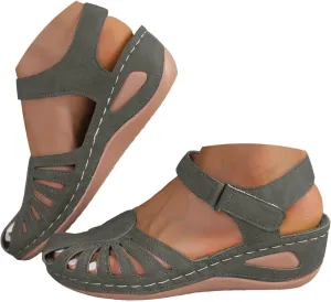 Closed Toe Wedges Heels for Women Dressy Summer 2025 Womens Sandals Wedge Shoes Comfortable Ankle Strap Platform Sandal Casual Bohemia Gladiator Outdoor Wedges for Vacation Party