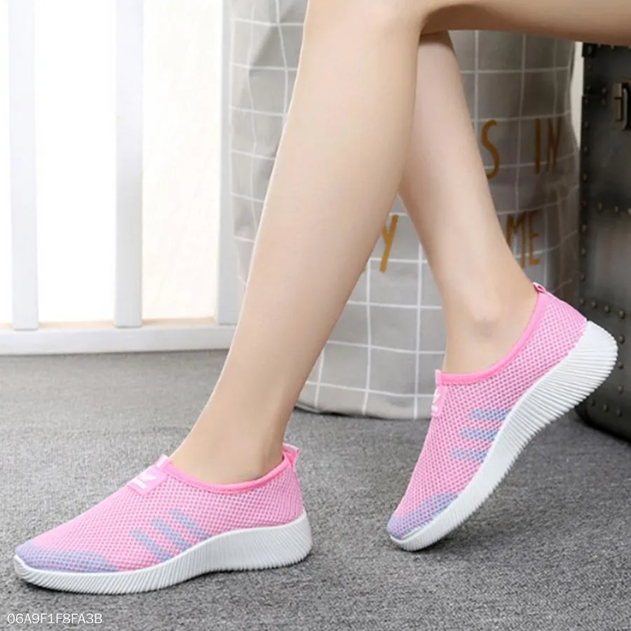 Color Block  Flat  Round Toe  Casual Sport Sneakers