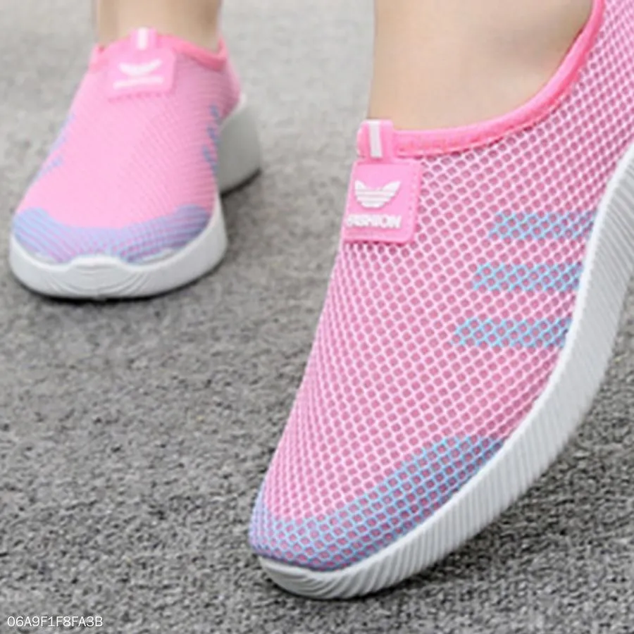 Color Block  Flat  Round Toe  Casual Sport Sneakers