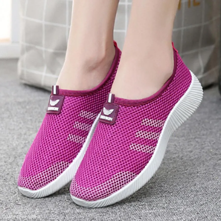 Color Block  Flat  Round Toe  Casual Sport Sneakers
