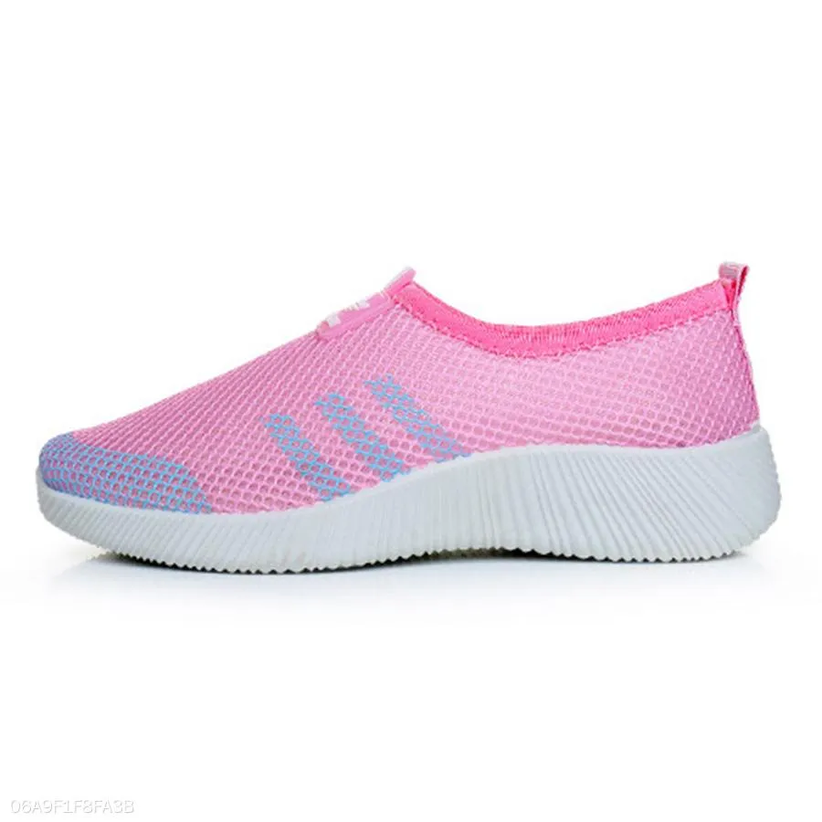 Color Block  Flat  Round Toe  Casual Sport Sneakers
