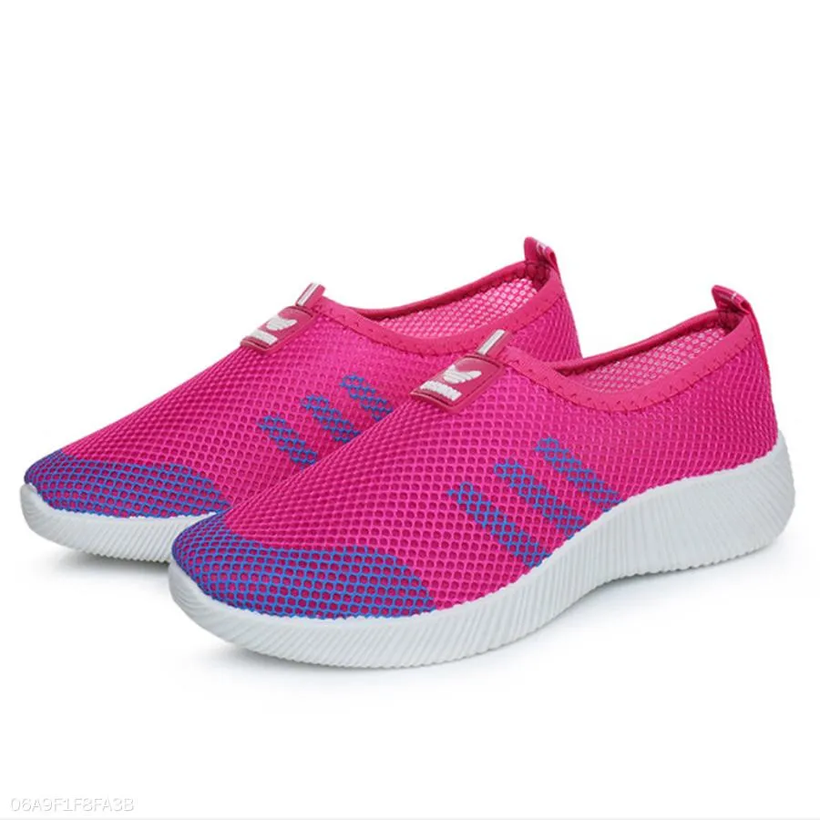 Color Block  Flat  Round Toe  Casual Sport Sneakers
