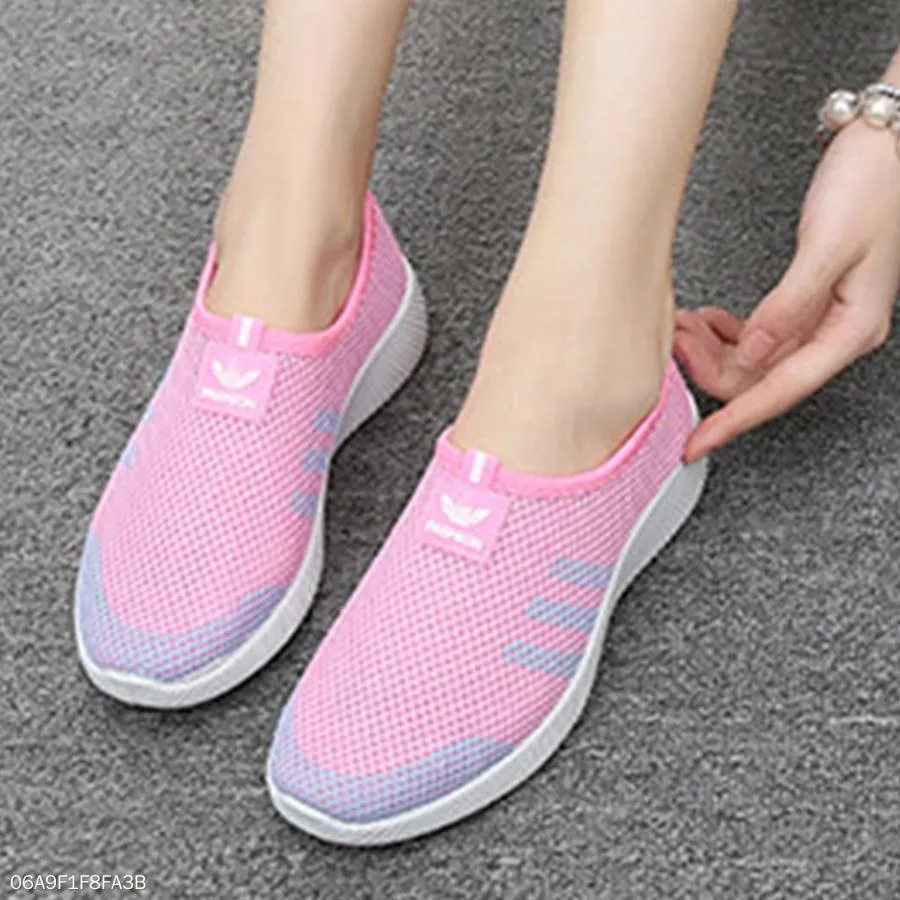 Color Block  Flat  Round Toe  Casual Sport Sneakers
