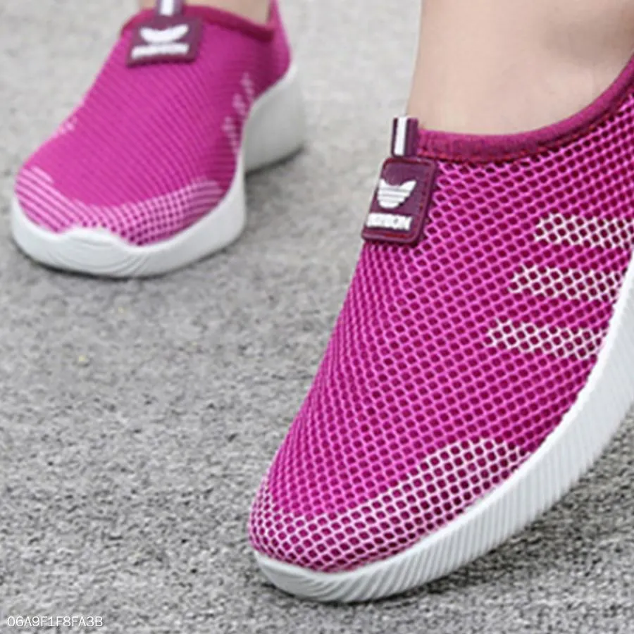 Color Block  Flat  Round Toe  Casual Sport Sneakers