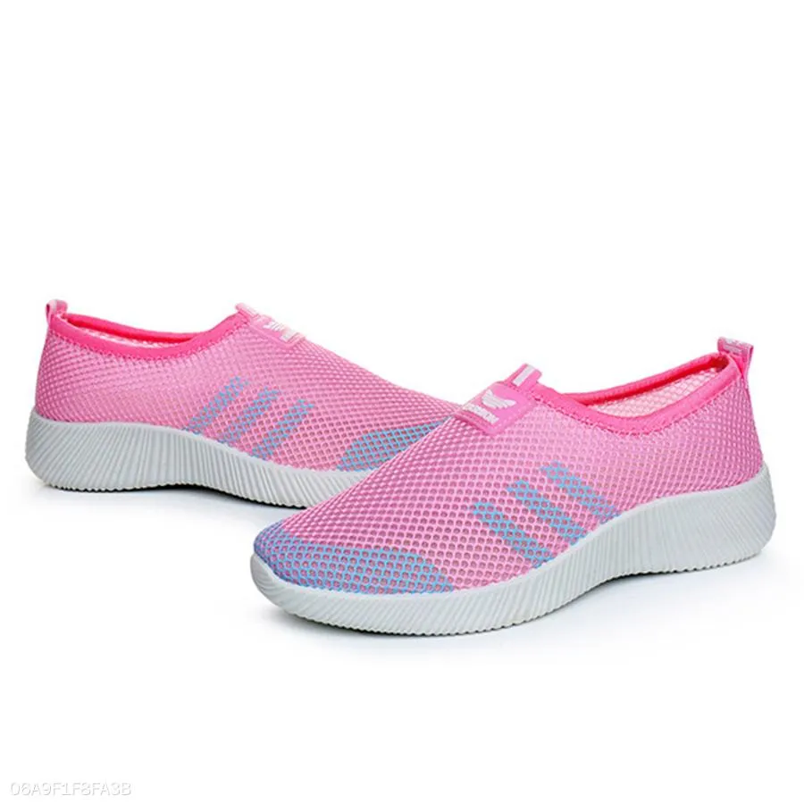 Color Block  Flat  Round Toe  Casual Sport Sneakers