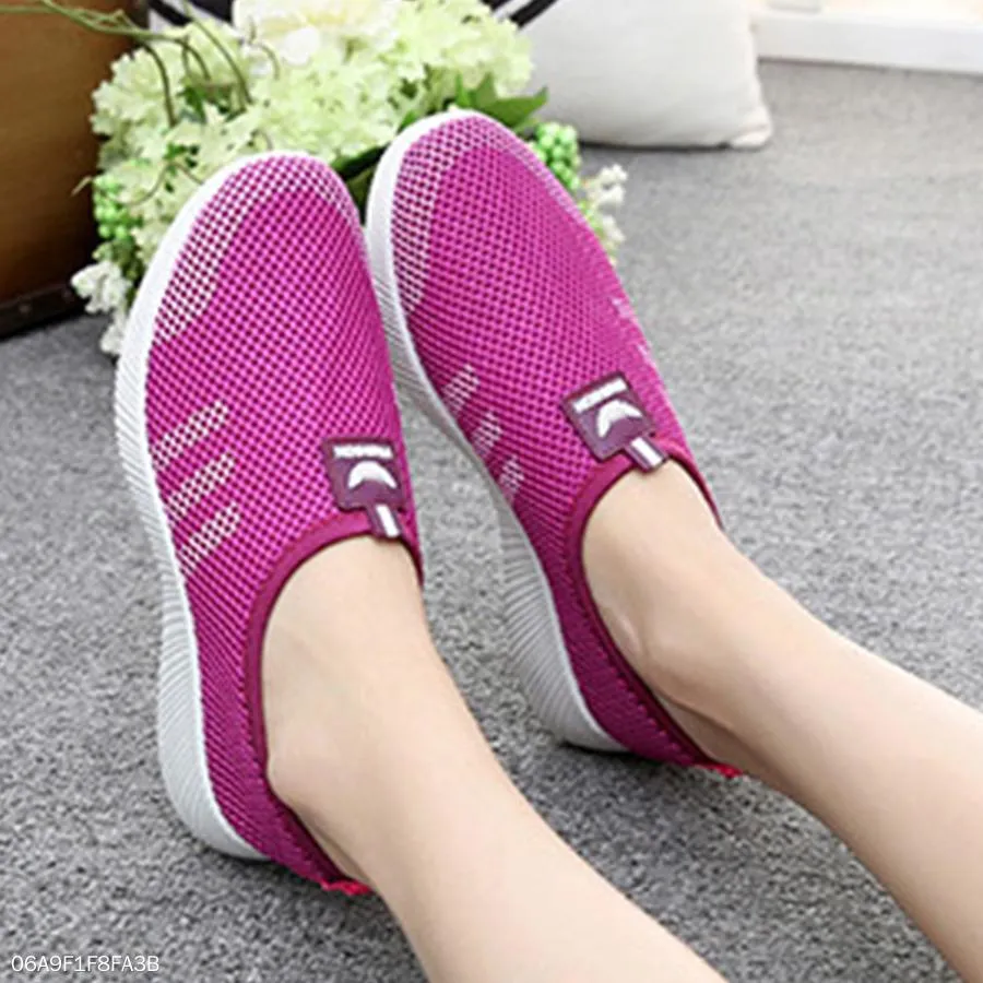 Color Block  Flat  Round Toe  Casual Sport Sneakers