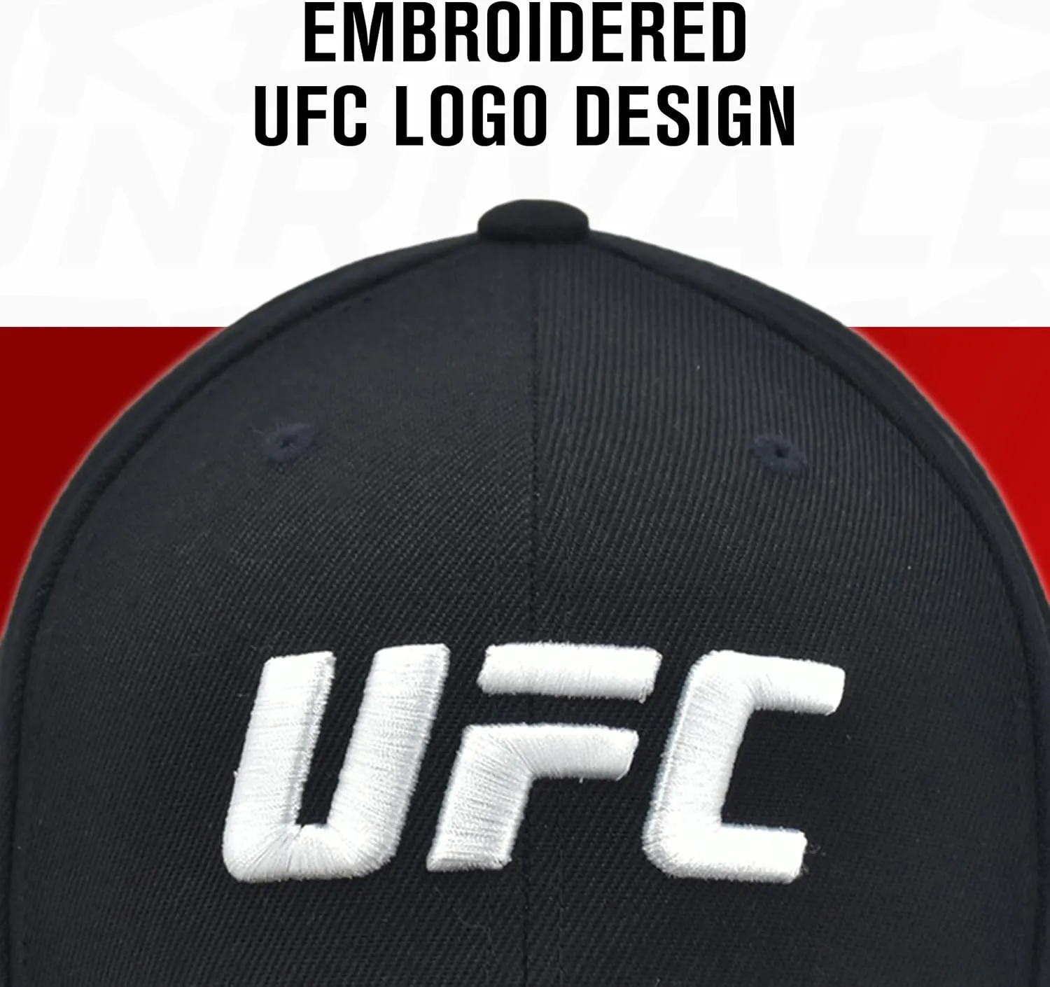 Concept One UFC Baseball Cap, Adjustable Adult Snapback Hat with Curved Brim