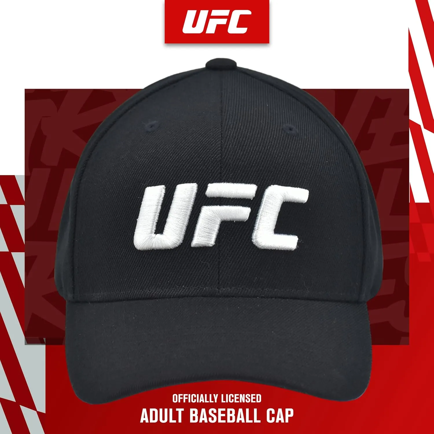 Concept One UFC Baseball Cap, Adjustable Adult Snapback Hat with Curved Brim