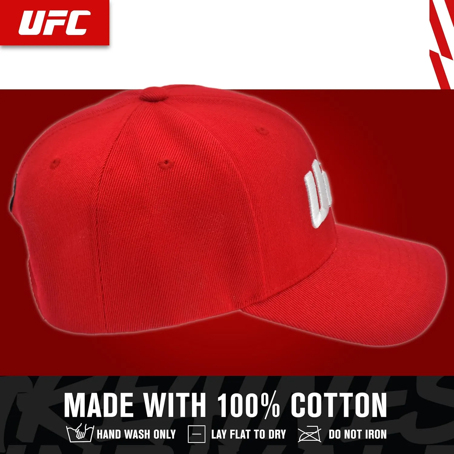 Concept One UFC Baseball Cap, Adjustable Adult Snapback Hat with Curved Brim
