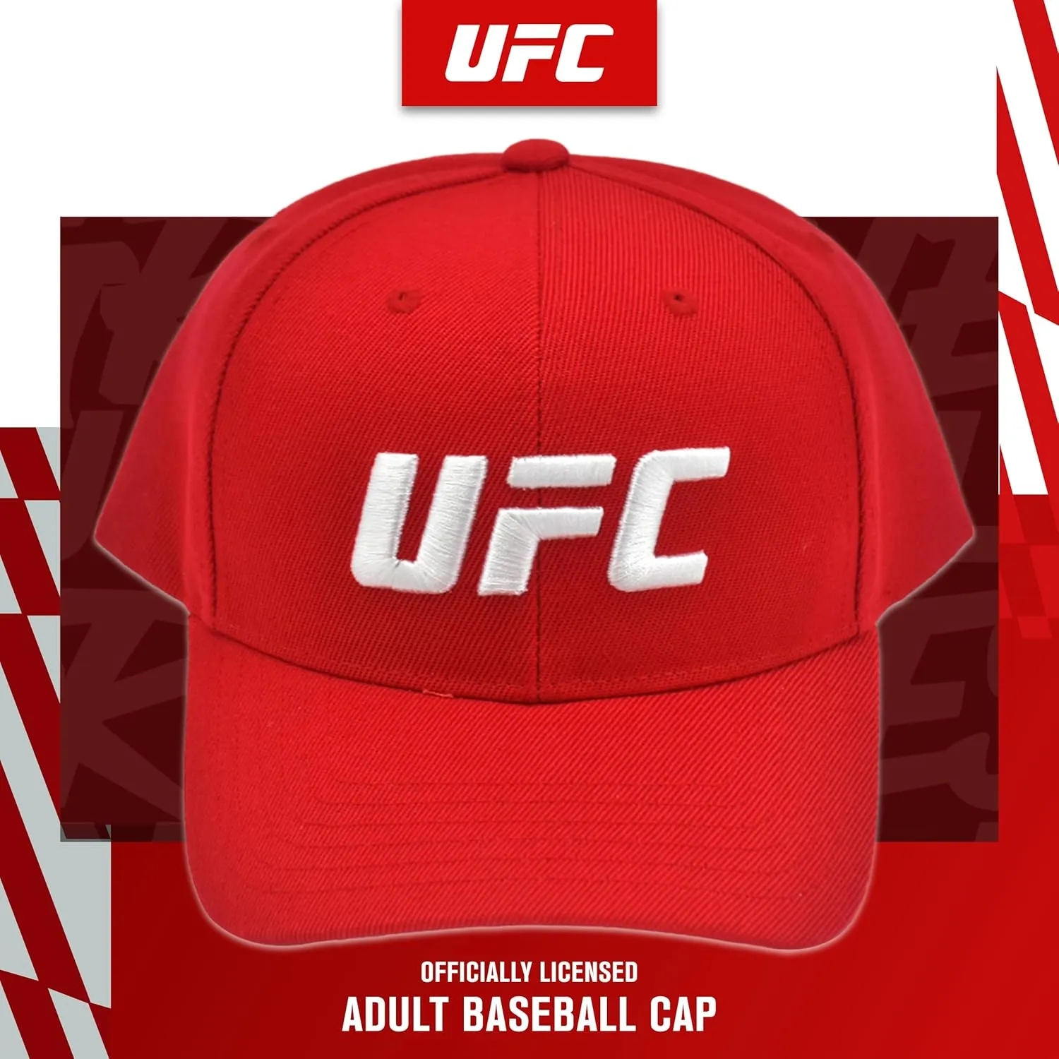 Concept One UFC Baseball Cap, Adjustable Adult Snapback Hat with Curved Brim