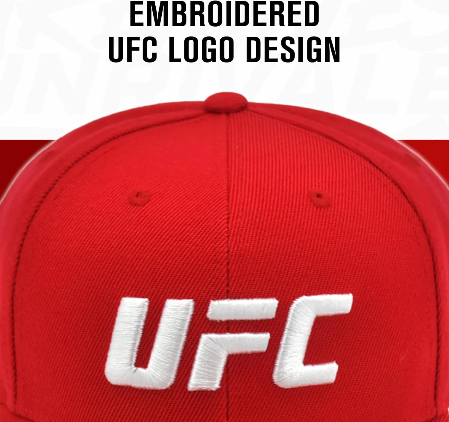 Concept One UFC Baseball Cap, Adjustable Adult Snapback Hat with Curved Brim