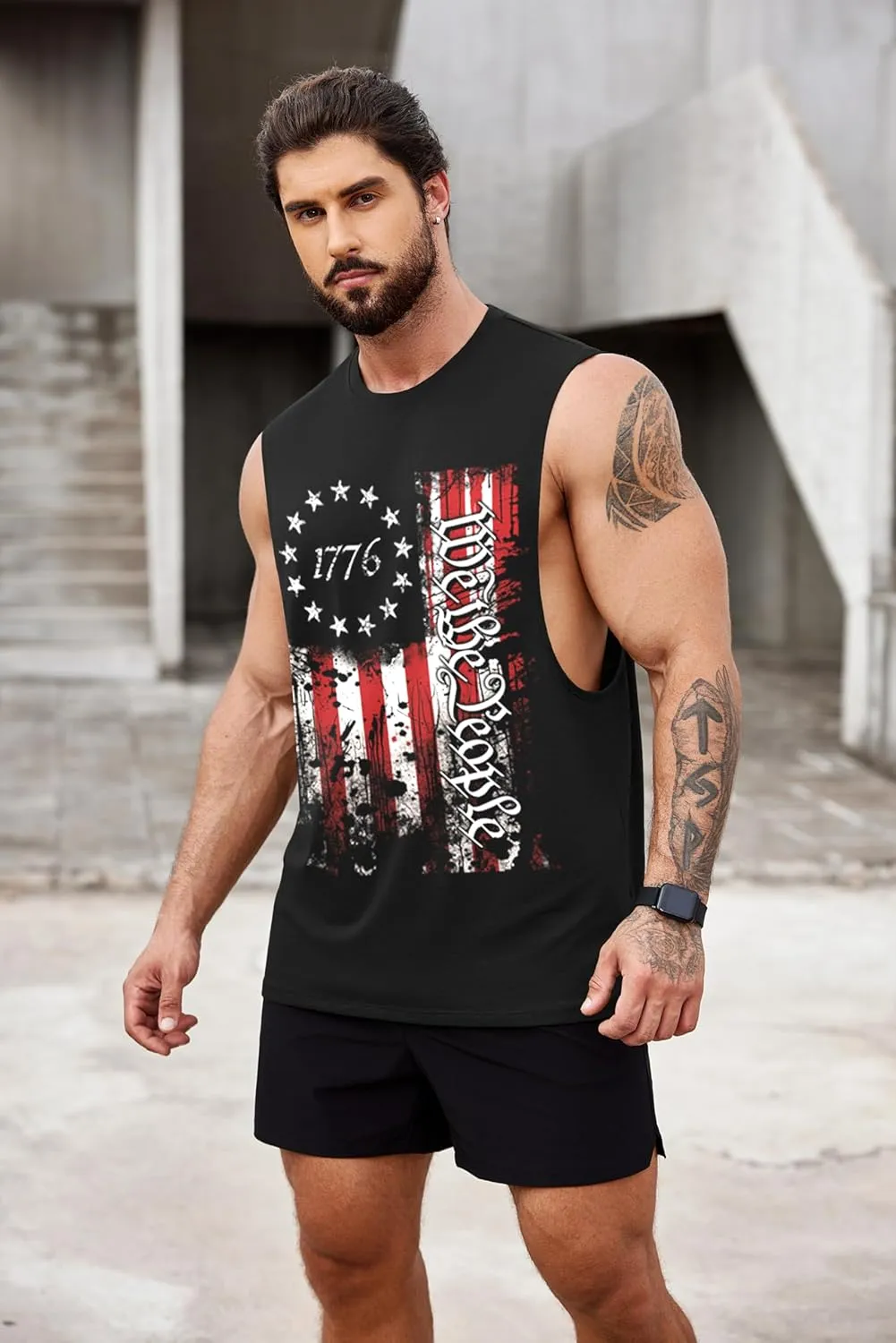 COOFANDY Men Workout Tank Top Gym Bodybuilding Sleeveless Muscle T Shirts Cut Off Shirts