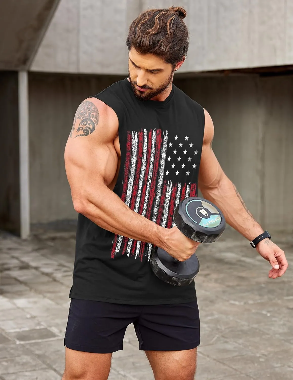 COOFANDY Men Workout Tank Top Gym Bodybuilding Sleeveless Muscle T Shirts Cut Off Shirts
