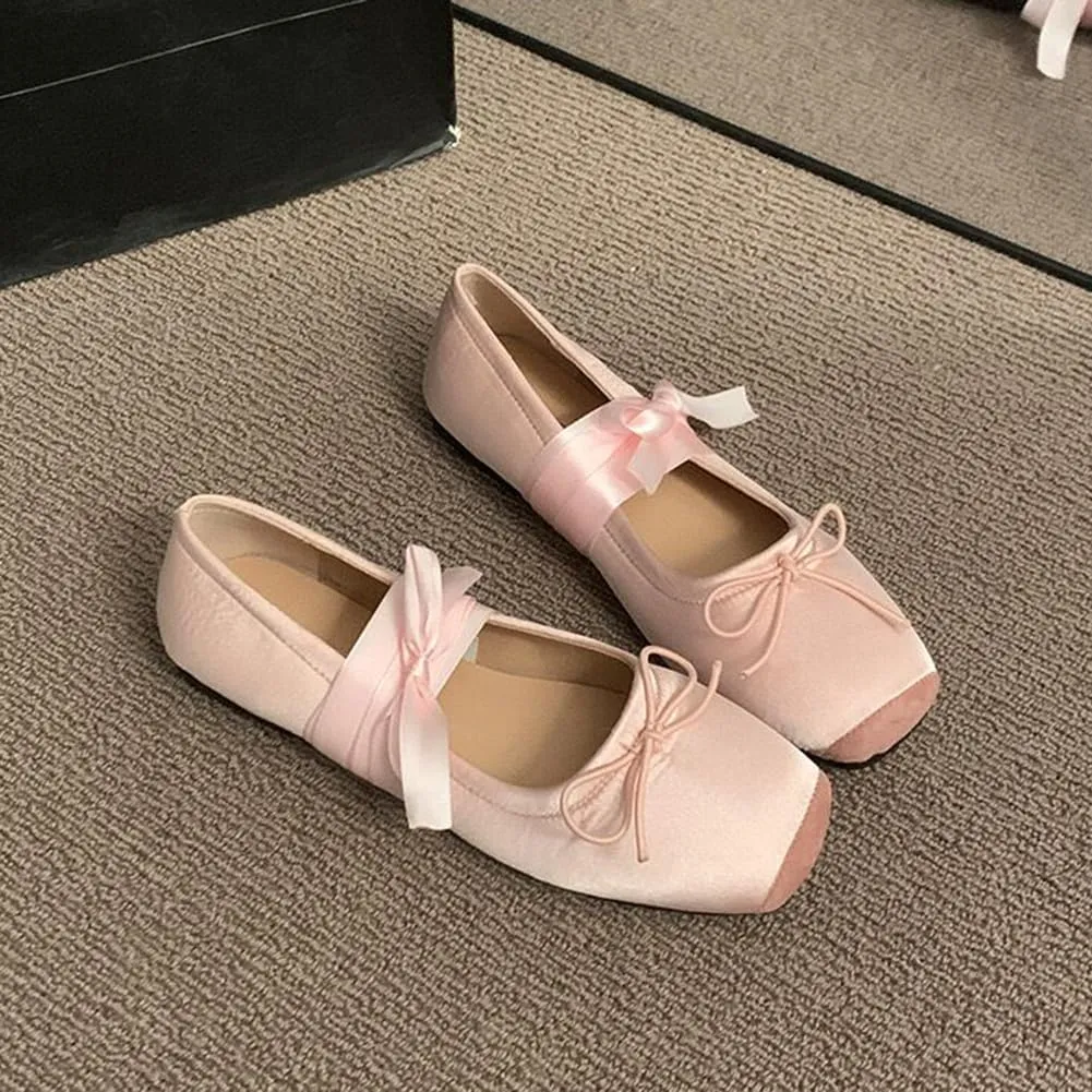 COVOYYAR Women Lace Up Ankle Strap Ballet Flats Shoes Floral Dressy Flats