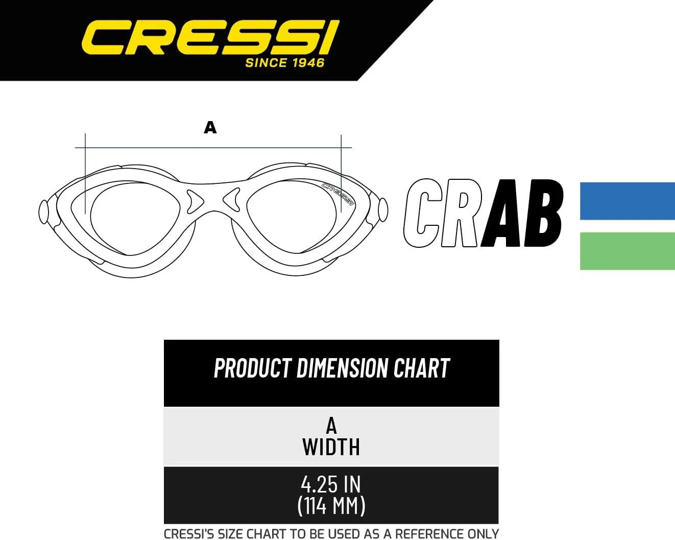 Cressi Silicone Swim Goggles for Kids age 3, 4, 5, 6, 7 | CRAB made in Italy by quality since 1946