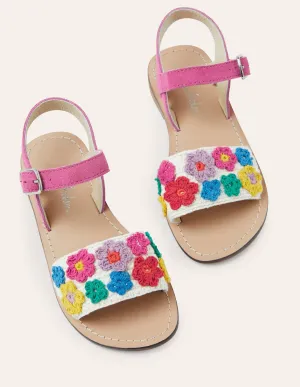 Crochet Sandals-Multi Flowers