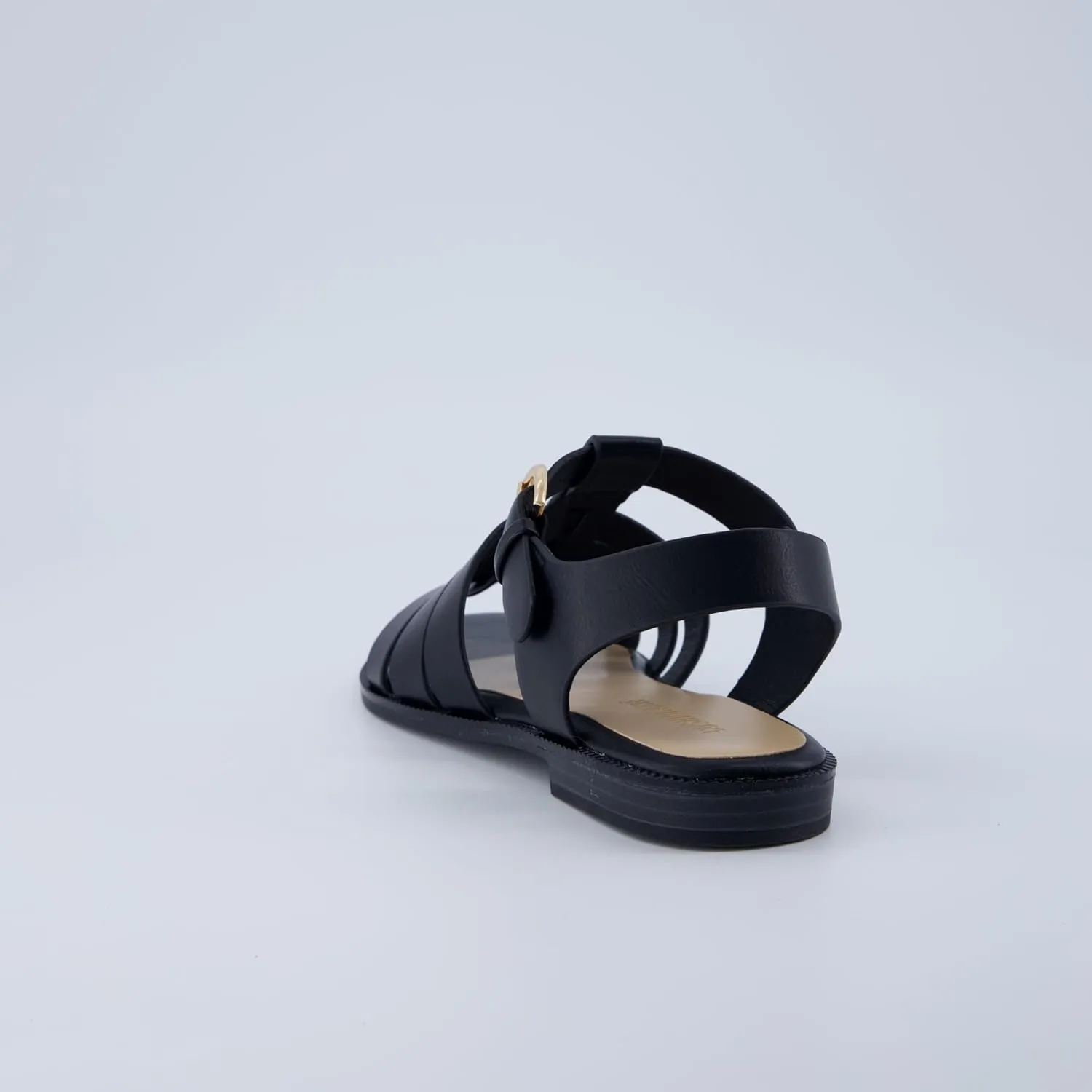 CUSHIONAIRE London Women’s Strappy Fisherman Sandal – Vegan Leather Gladiator Style with Adjustable Ankle Strap   Memory Foam