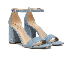 Daniella Sandals Blue Strap Heeled Edelman Ankle Flat-rate discount Block Interactive Montrose Sam Wide