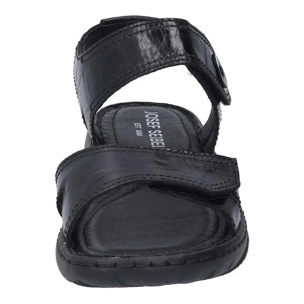 DEBRA 58 DOUBLE VELCRO SANDAL 76758-BLACK