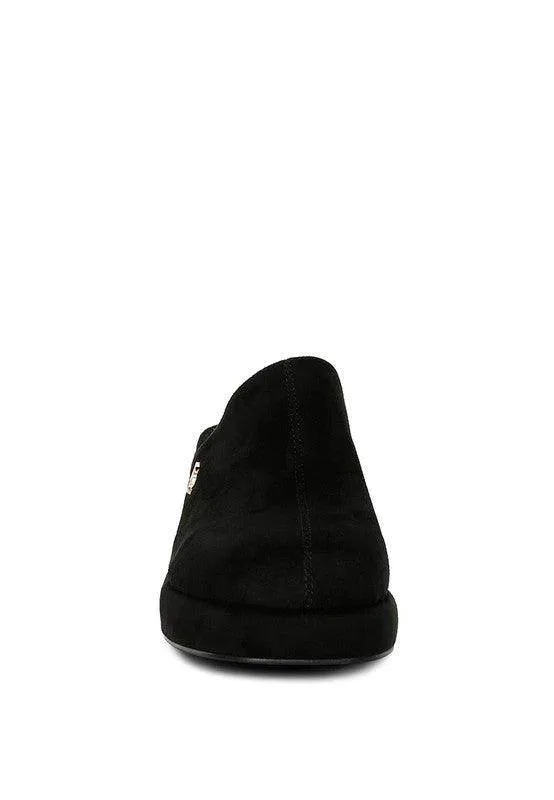 Delaunay Suede Heeled Mule Sandals