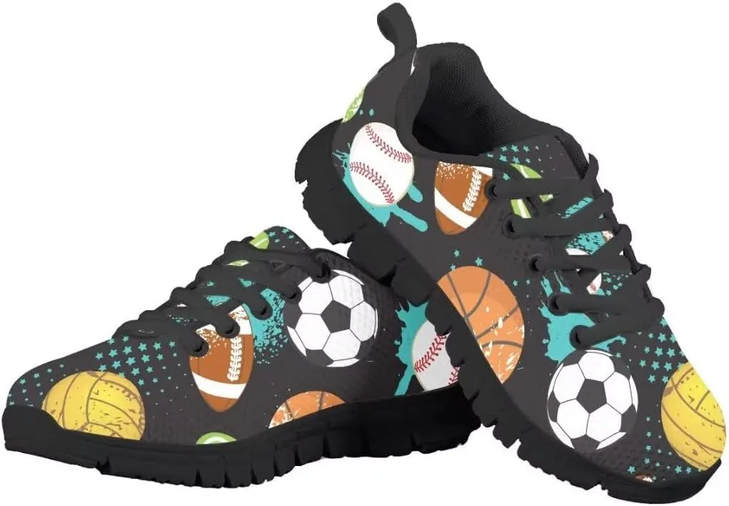 Dellukee Boys Girls Running Shoes Kids Fashion Cute Breathable Lightweight Mesh Athletic Tennis Sneakers