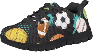 Dellukee Boys Girls Running Shoes Kids Fashion Cute Breathable Lightweight Mesh Athletic Tennis Sneakers