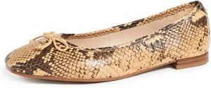 Detailed Free shipping Dark Flats Wheat Edelman Sam Pointy Jillie Ballet Toe Leather Cushioned Repeat buyers