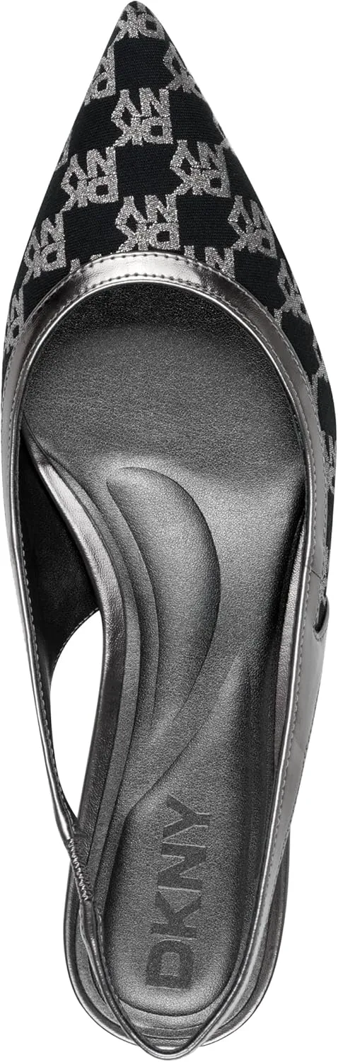 DKNY Women's Millbury Slingback Pointed Toe Ballet Flat Pump