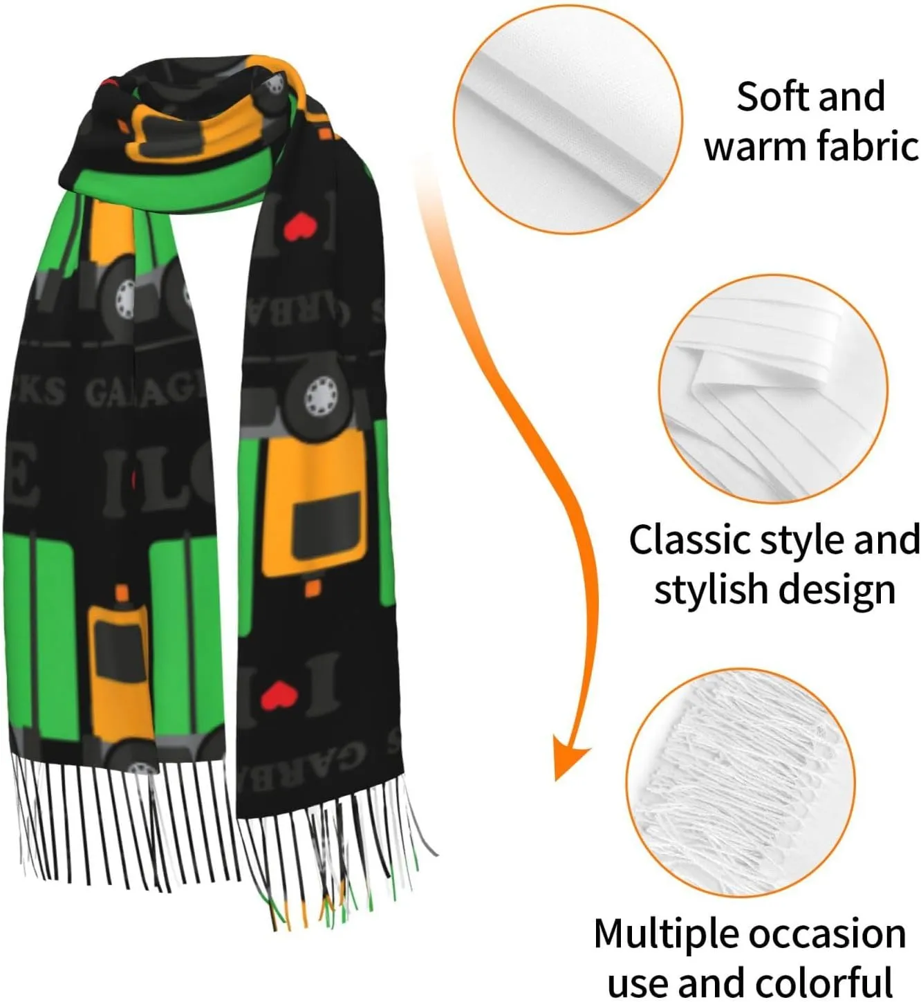 Dna Chain Photo Print Women'S Long Shawl Scarves, Cashmerette Fringed Scarf - Fashion Accessory Ideal Gift