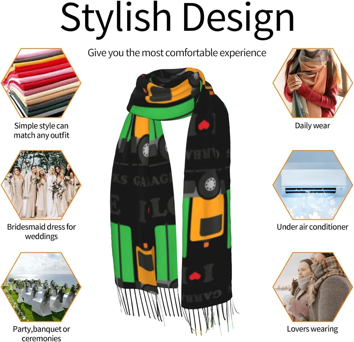 Dna Chain Photo Print Women'S Long Shawl Scarves, Cashmerette Fringed Scarf - Fashion Accessory Ideal Gift