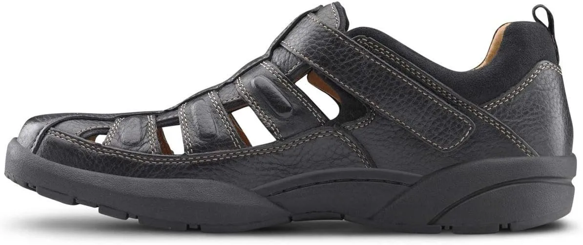 Dr. Comfort Fisherman Men's Therapeutic Diabetic Extra Depth Sandal: Black 12.0 Wide (E/2E)