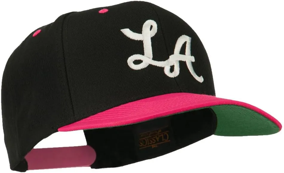 e4Hats.com LA Embroidered Snapback Cap