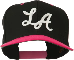 e4Hats.com LA Embroidered Snapback Cap