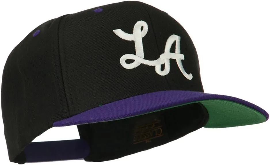 e4Hats.com LA Embroidered Snapback Cap