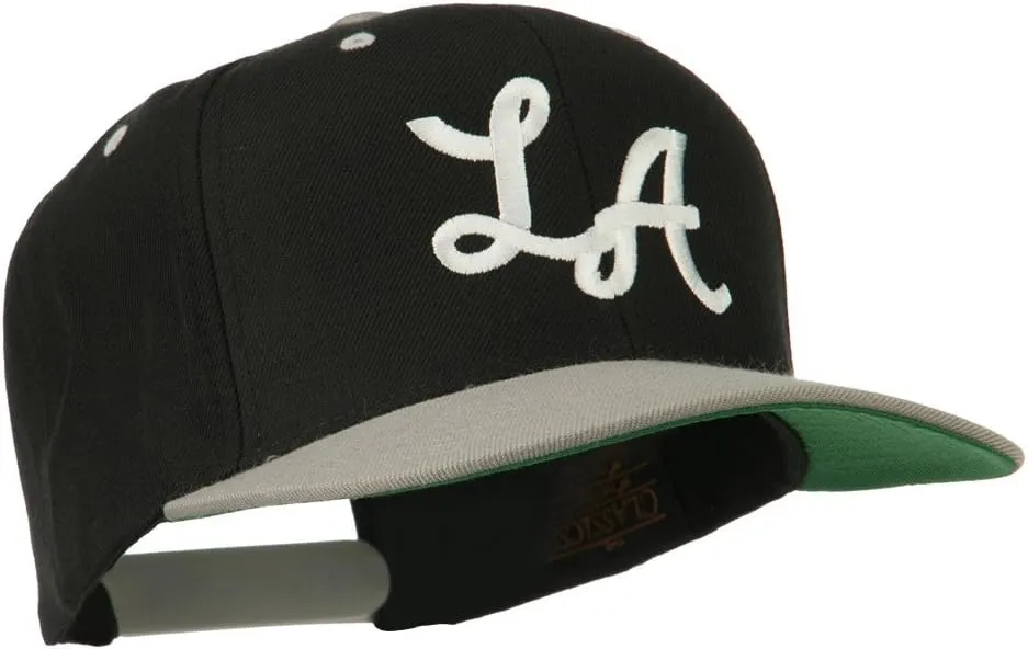 e4Hats.com LA Embroidered Snapback Cap