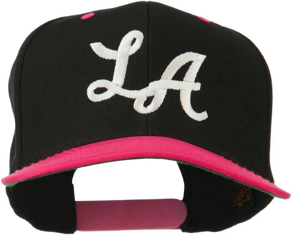 e4Hats.com LA Embroidered Snapback Cap