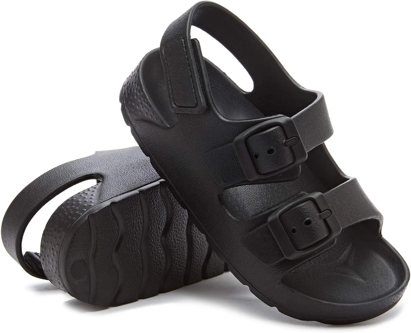 EasyStar Boys and Girls Lightweight Dual-Adjustable Sandal Buckles With Hook and Loop Heel Closure