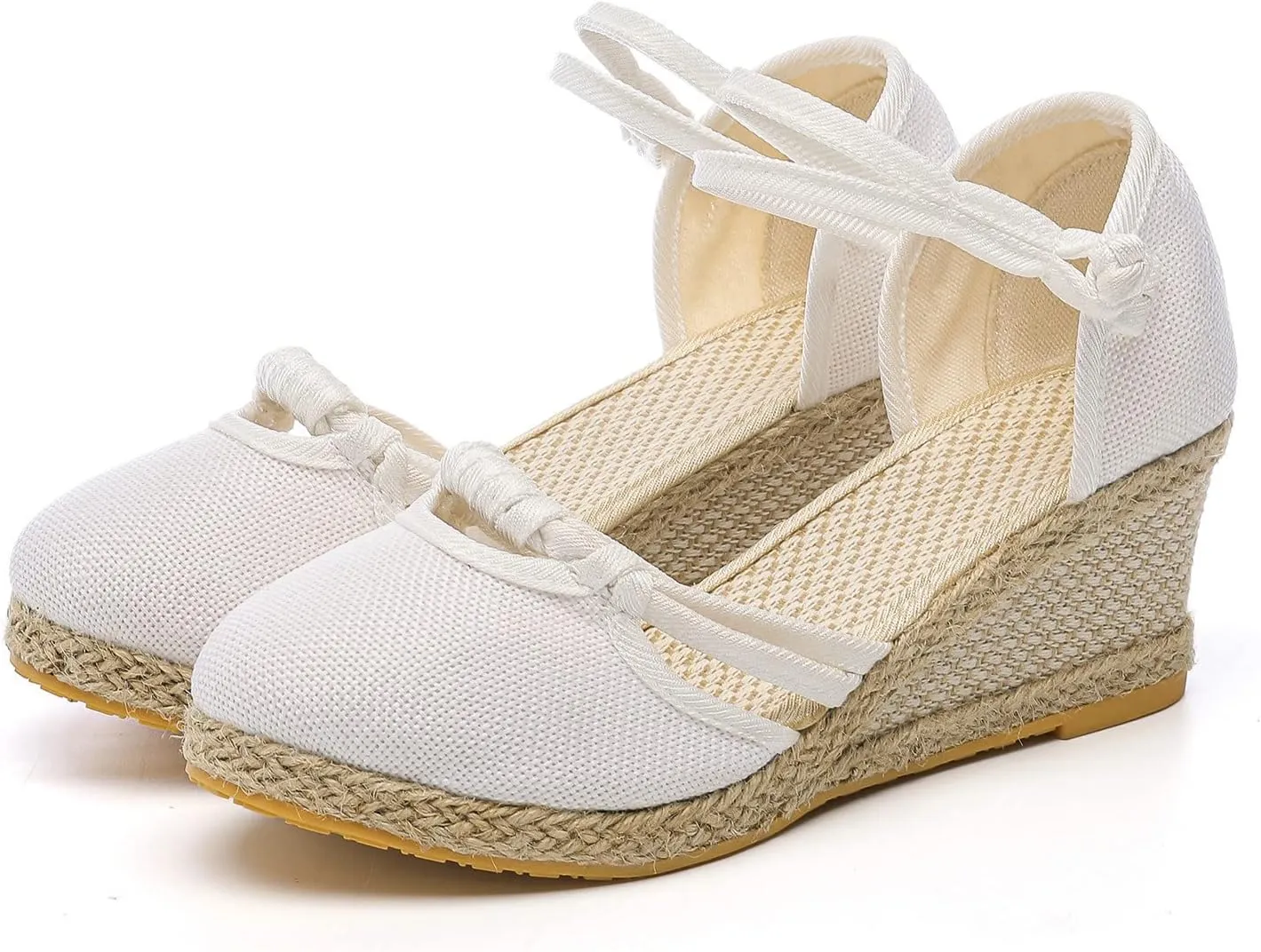 Eduavar Sandals for Women Dressy, Orthopedic Sandals for Women Comfy Espadrille Wedge Platform Sandal Close Toe Shoes