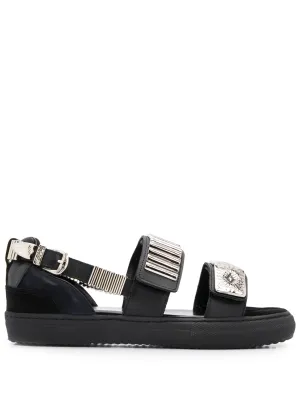 Embossed Strap Sandals