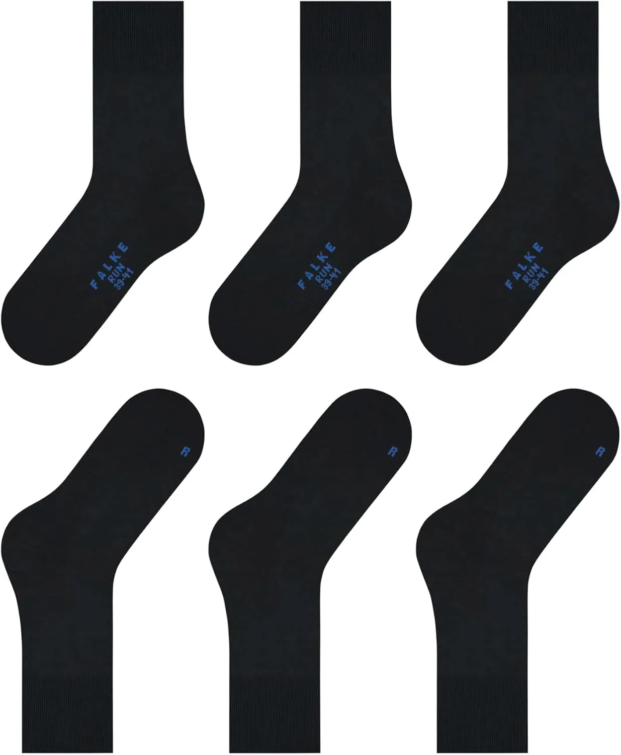 FALKE Unisex Run 3-Pack Socks, Breathable, Skin-Friendly, Cotton, 3 Pairs