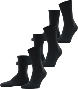 FALKE Unisex Run 3-Pack Socks, Breathable, Skin-Friendly, Cotton, 3 Pairs