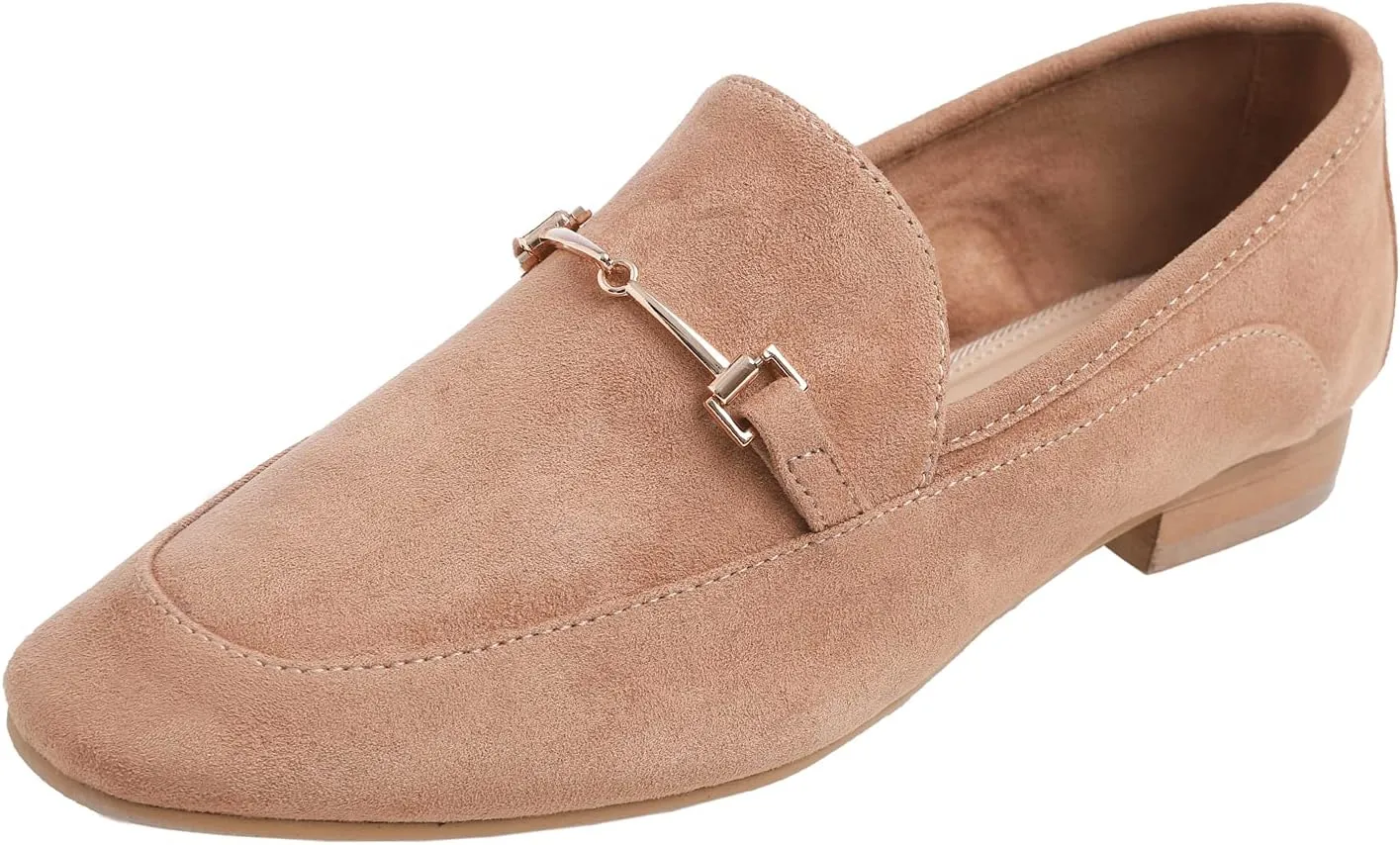 FEVERSOLE Women's Fashion Dress Comfort Low Heel Office Penny Loafer Flats