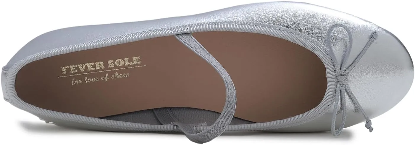 FEVERSOLE Women's Soft Cushion Padded Comfort Round Toe Mary Jane Elastic Fashion Ballet Flats Walking Shoes