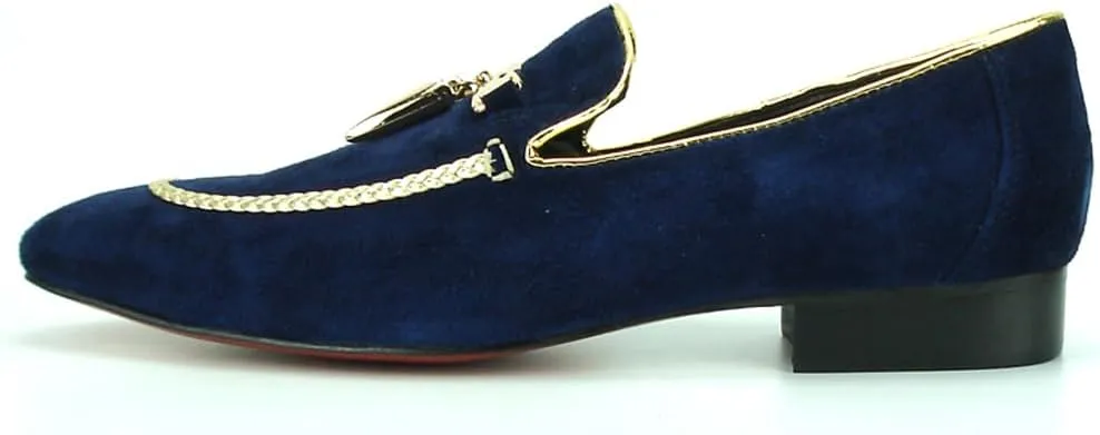 FI-7157 Slip on Loafer with Gold Metal Tassel
