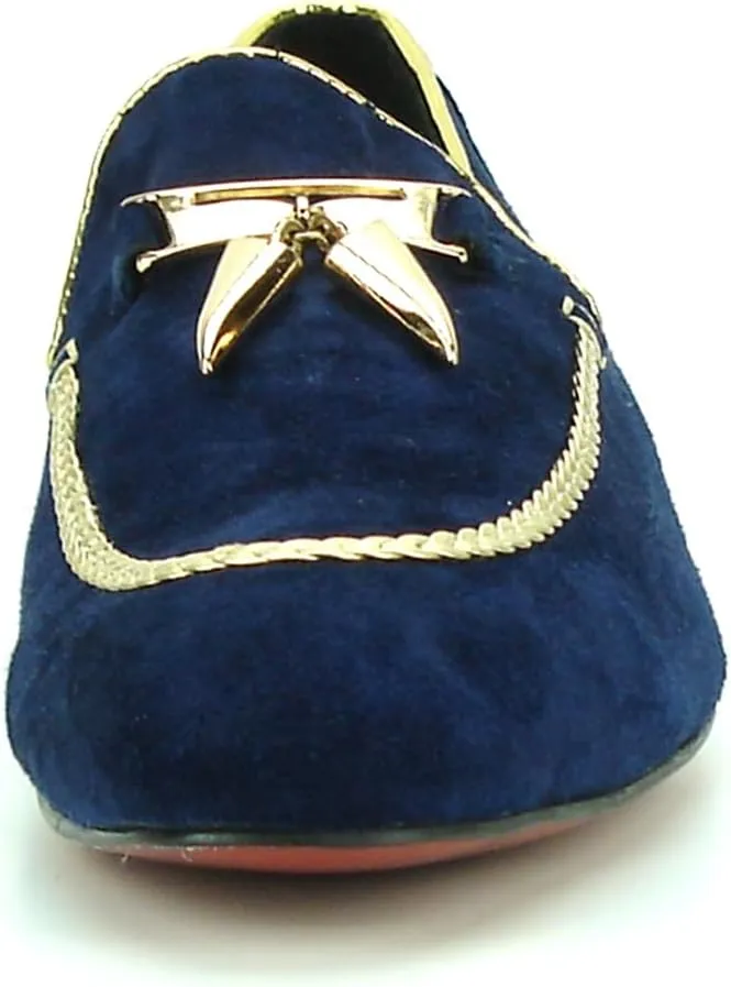FI-7157 Slip on Loafer with Gold Metal Tassel